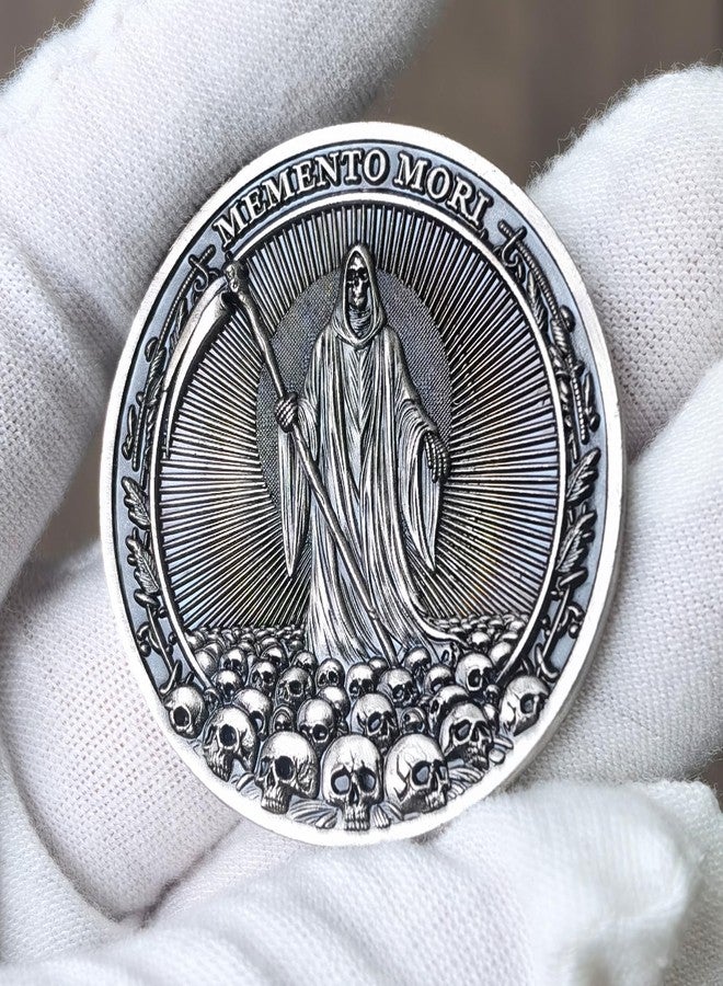 CYOUNG Memento Mori Carpe Diem Challenge Coin - Motivational Coin with Life & Death Symbols - Inspirational Gift for Friends & Loved Ones - Image 3
